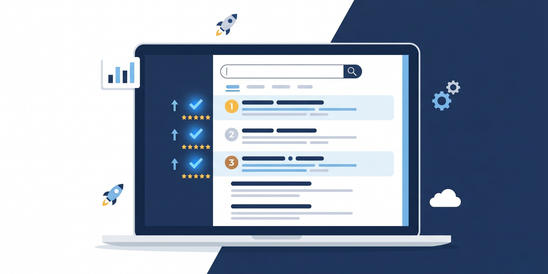 SEO nedir Google arama sonu&ccedil;ları sıralama g&ouml;rseli